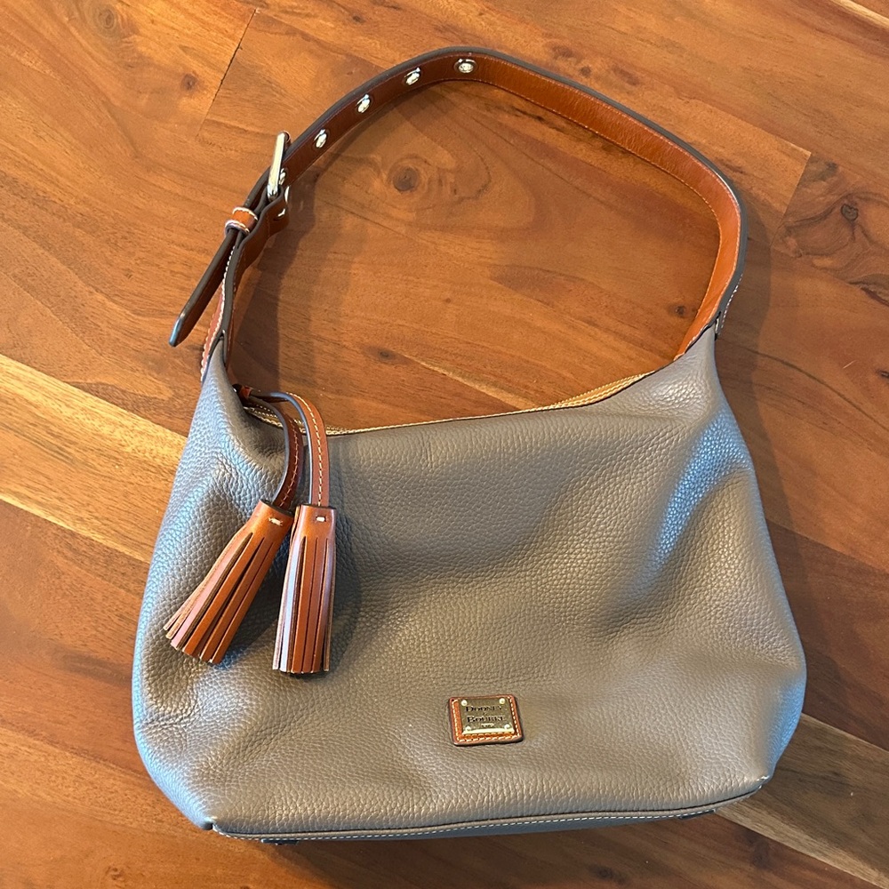 Dooney & Bourke Gray Leather Shoulder Bag